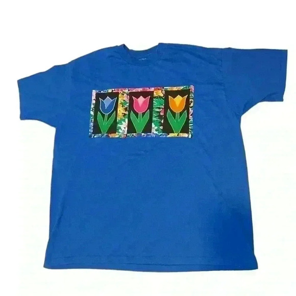 Vintage floral appliqué tee size XXL - Picture 1 of 4